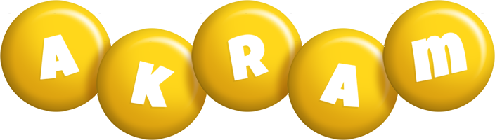 Akram candy-yellow logo
