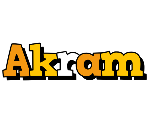 Akram cartoon logo