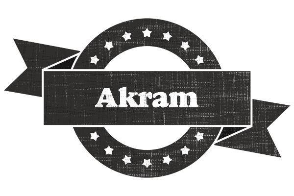 Akram grunge logo