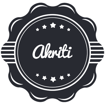 Akriti badge logo