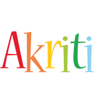 Akriti birthday logo