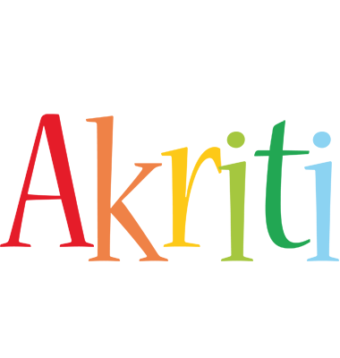 Akriti birthday logo