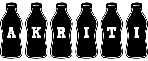 Akriti bottle logo