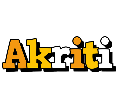 Akriti cartoon logo