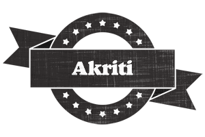 Akriti grunge logo