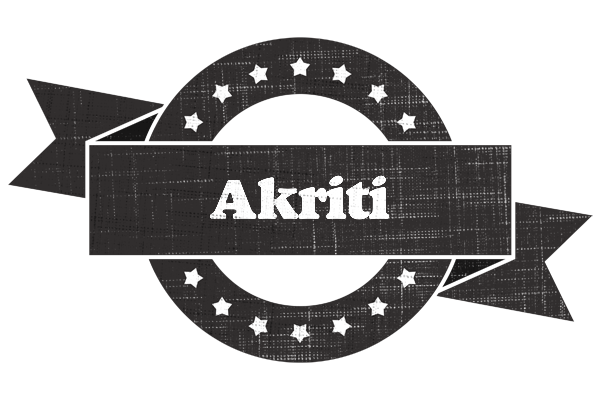 Akriti grunge logo