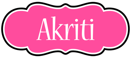 Akriti invitation logo