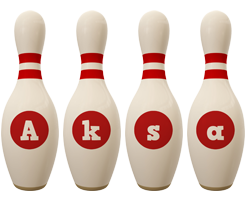 Aksa bowling-pin logo