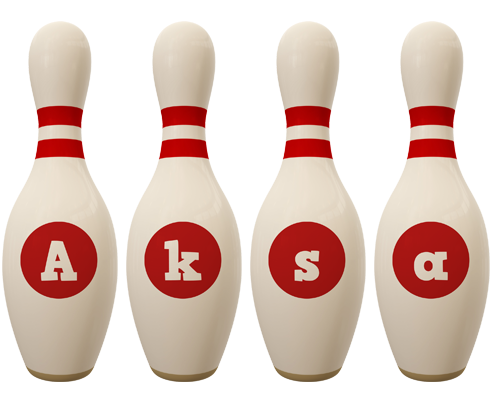 Aksa bowling-pin logo