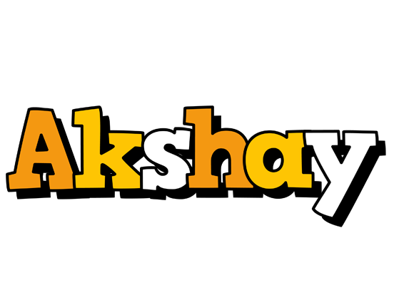 Akshay cartoon logo
