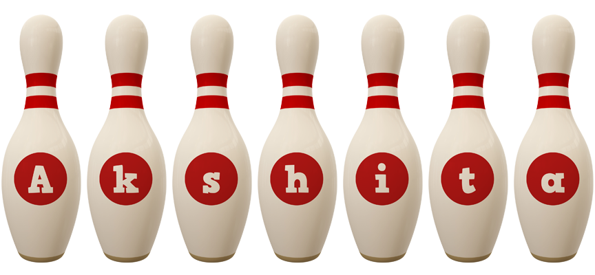 Akshita bowling-pin logo