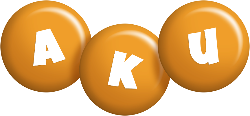 Aku candy-orange logo