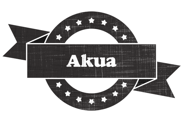Akua grunge logo