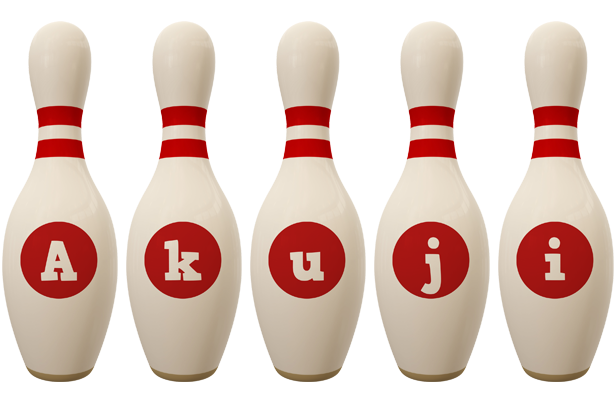 Akuji bowling-pin logo