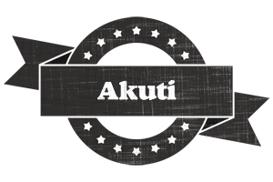 Akuti grunge logo