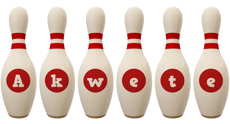 Akwete bowling-pin logo