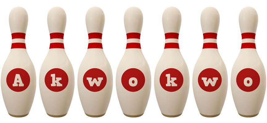 Akwokwo bowling-pin logo
