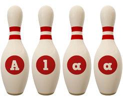 Alaa bowling-pin logo
