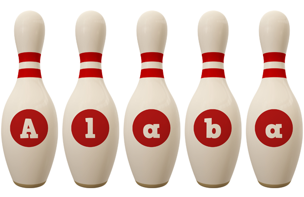 Alaba bowling-pin logo