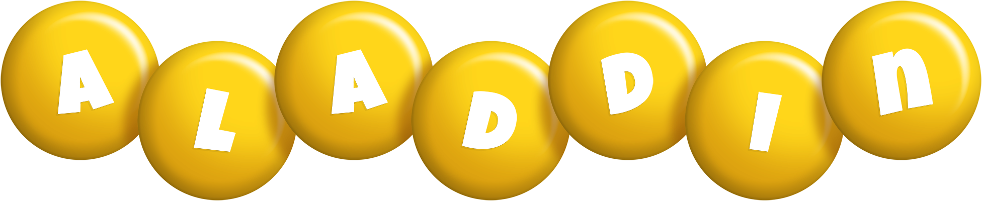 Aladdin candy-yellow logo