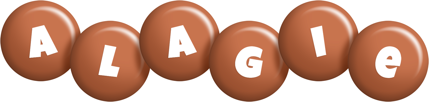 Alagie candy-brown logo