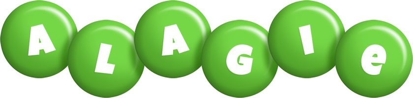 Alagie candy-green logo
