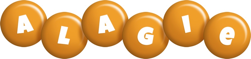 Alagie candy-orange logo