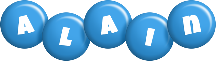Alain candy-blue logo
