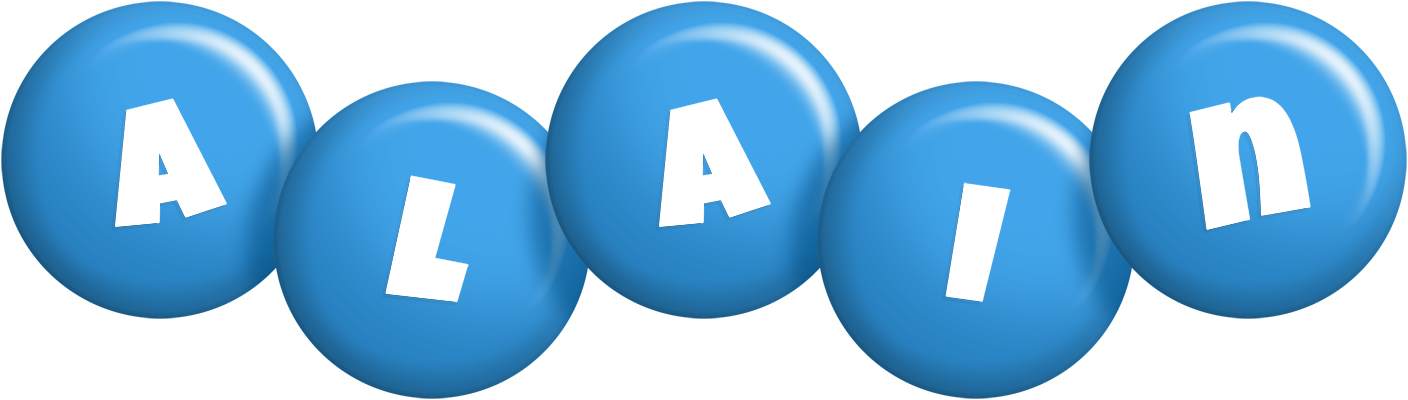 Alain candy-blue logo