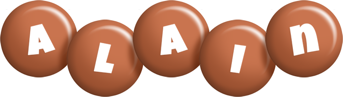 Alain candy-brown logo