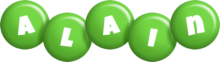 Alain candy-green logo