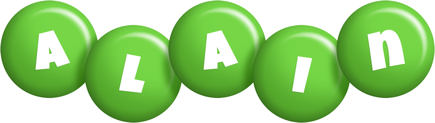 Alain candy-green logo