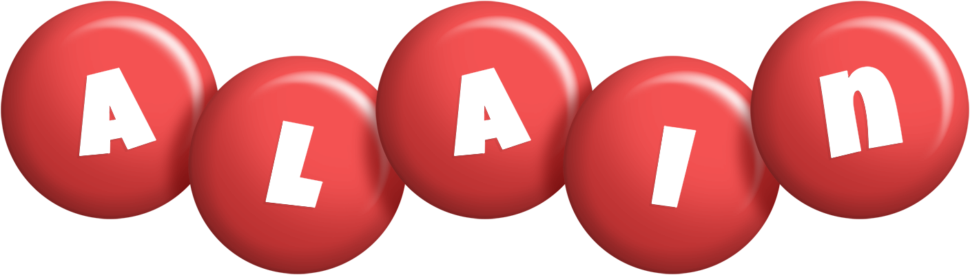 Alain candy-red logo