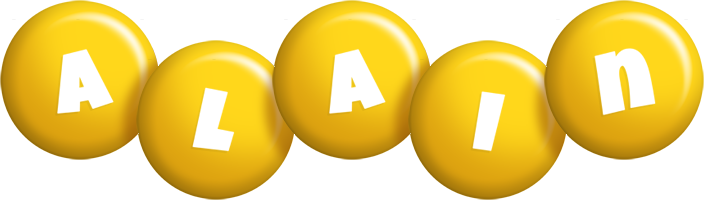 Alain candy-yellow logo