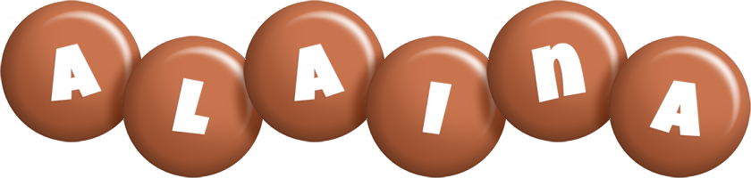 Alaina candy-brown logo