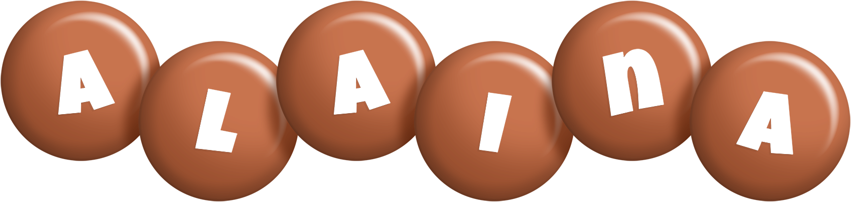 Alaina candy-brown logo