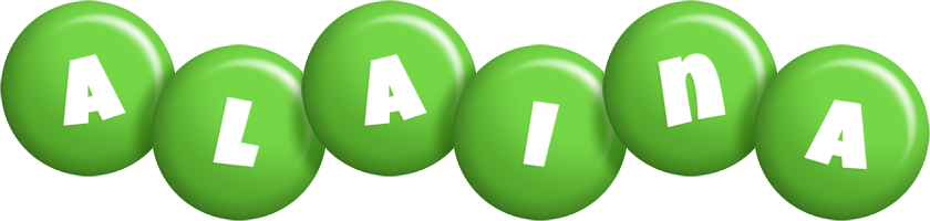 Alaina candy-green logo