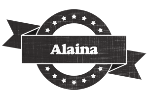 Alaina grunge logo