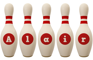 Alair bowling-pin logo