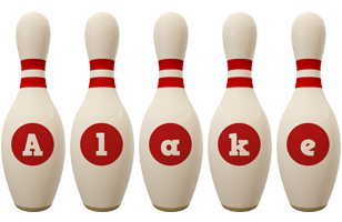 Alake bowling-pin logo