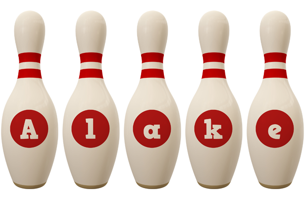 Alake bowling-pin logo