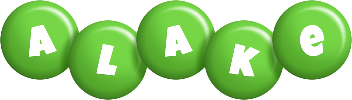 Alake candy-green logo