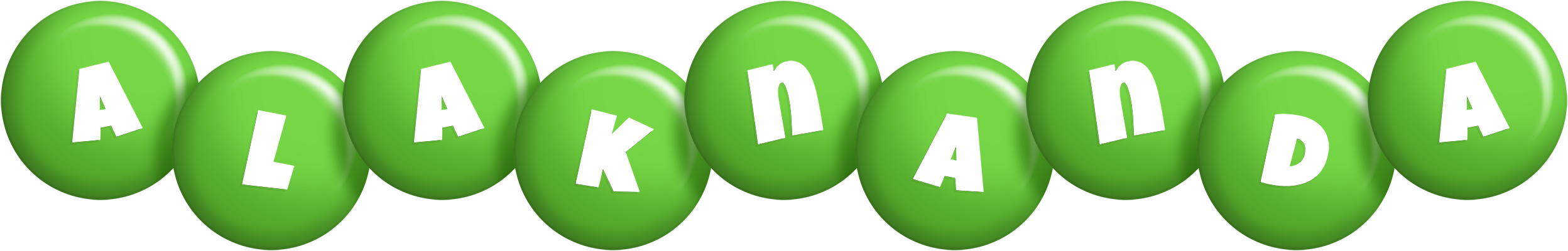 Alaknanda candy-green logo