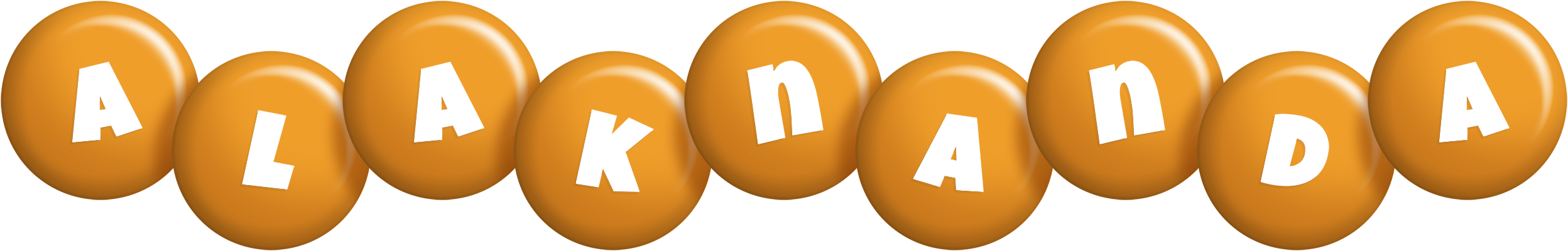 Alaknanda candy-orange logo