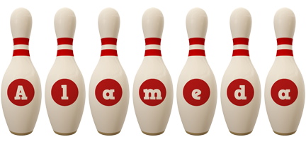 Alameda bowling-pin logo