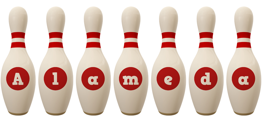 Alameda bowling-pin logo