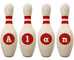 Alan bowling-pin logo