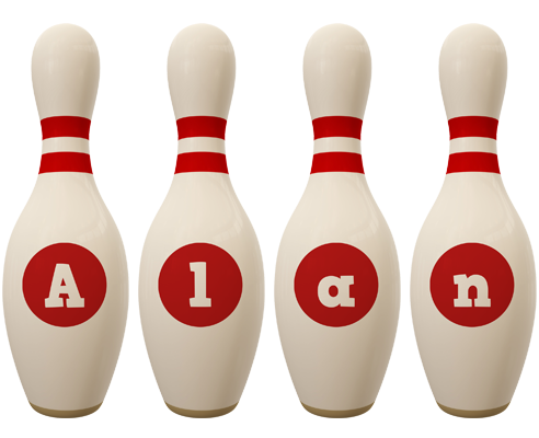 Alan bowling-pin logo
