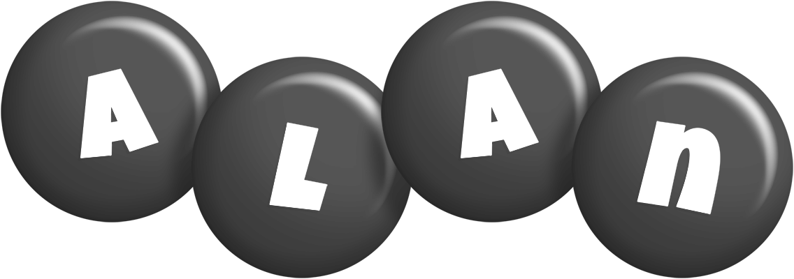 Alan candy-black logo
