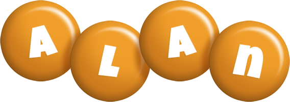 Alan candy-orange logo